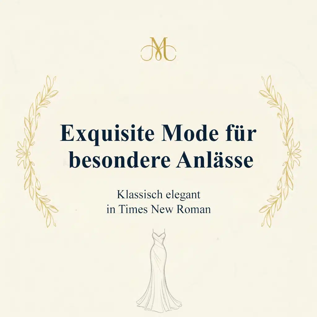 Mode Werbung Serifen Schrift