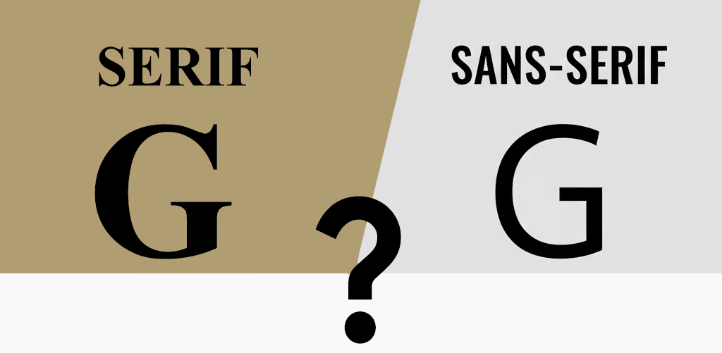 Serife vs. Sans Serif Schriftarten Vergleich