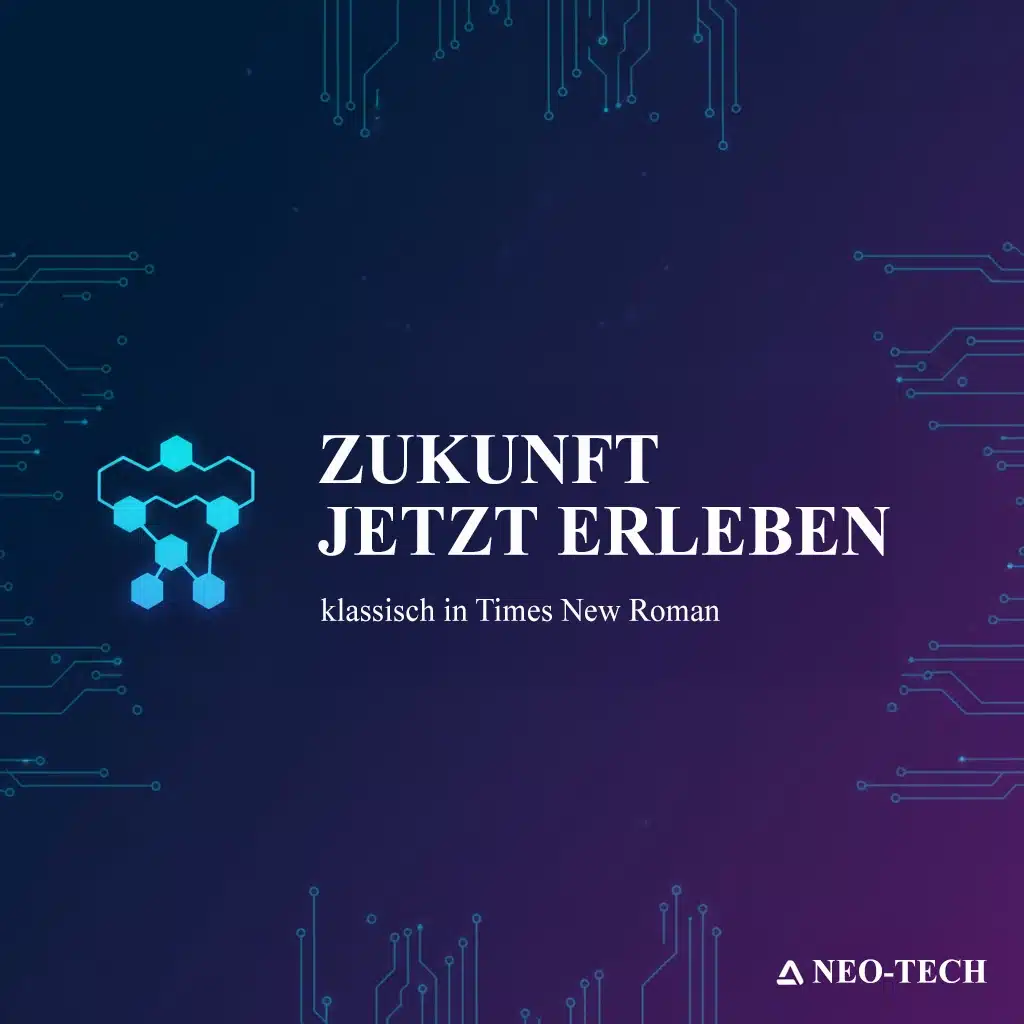 Werbegrafik Tech Times New Roman